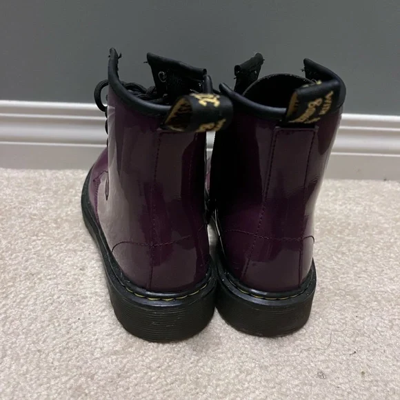 Patent Dr Martens kids boots US size 3 - Picture 3 of 5